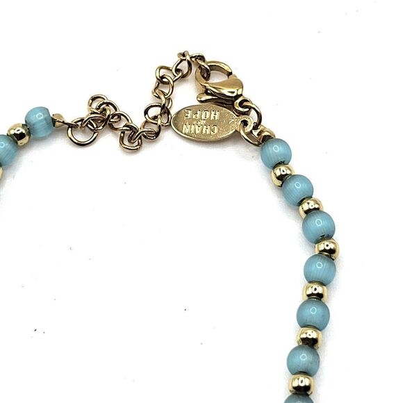Chain of Hope Benevloence Los Angeles Tiger's Eye Beaded Bracelet 8in - Picture 1 of 4